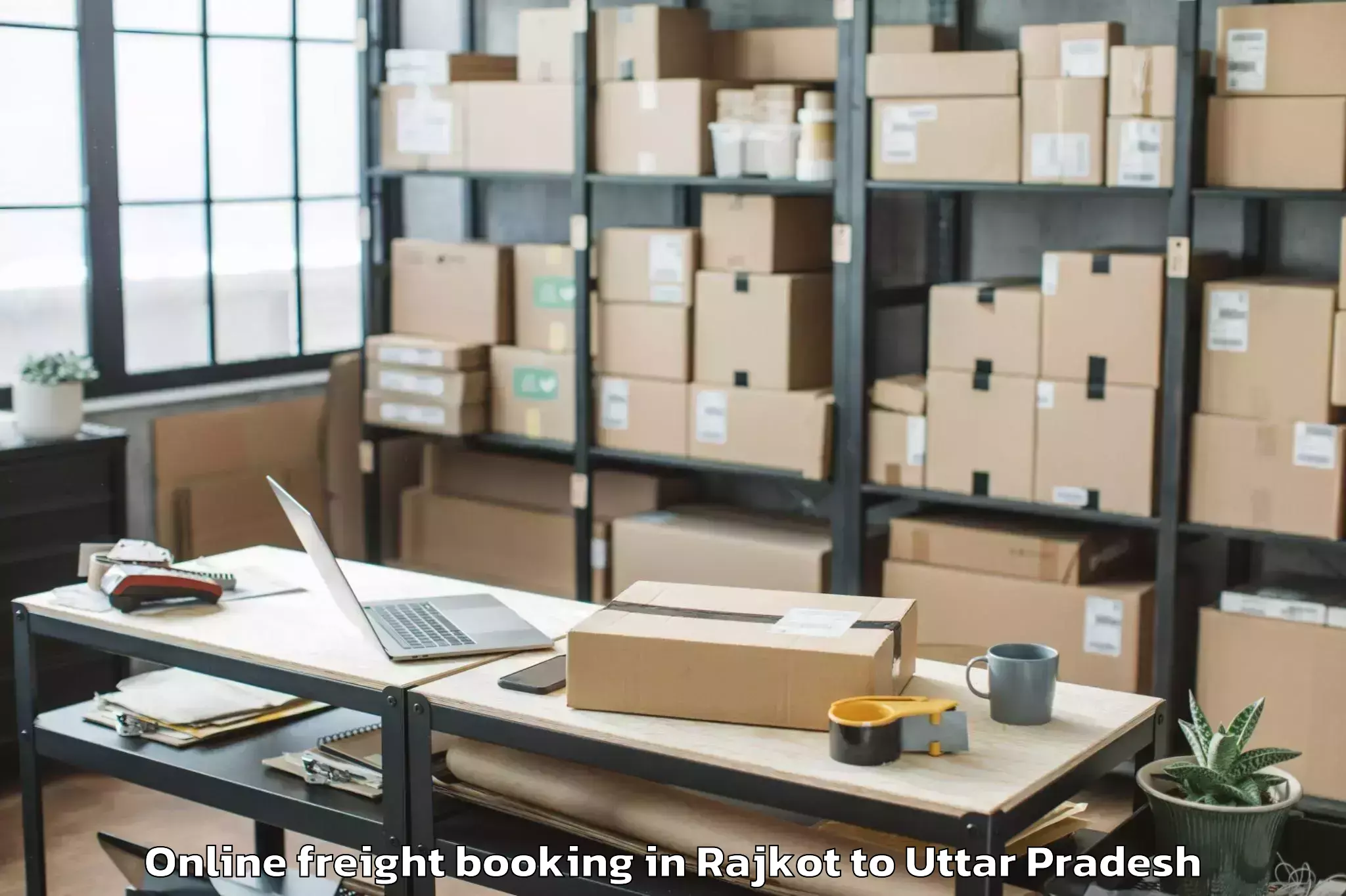 Book Your Rajkot to Hata Online Freight Booking Today